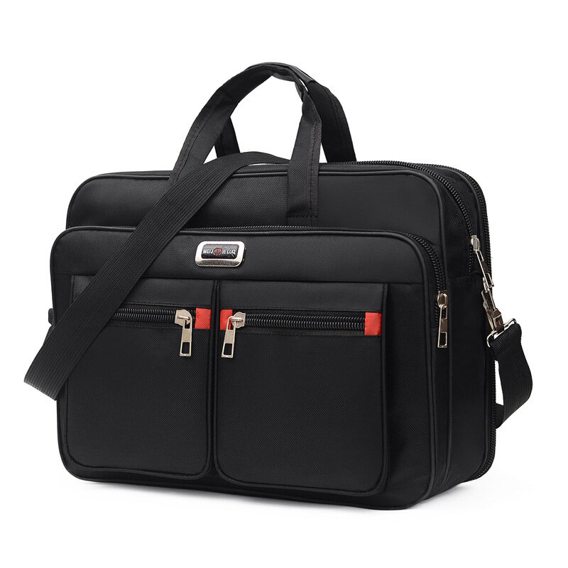 Valigetta da uomo di grande capacità multifunzione Oxford 14 "borsa per Laptop borse da ufficio a tracolla multistrato per uomo borsa da lavoro calda