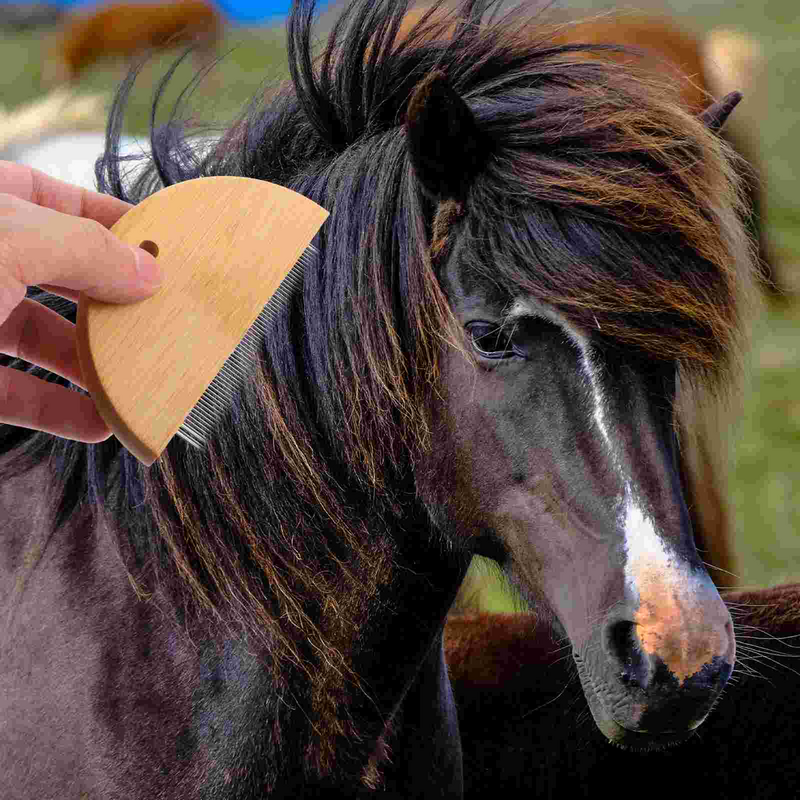 Profissional De Madeira Cavalo Grooming Comb, Pet Derramamento Escova, removedor De Cabelo, Pet Limpeza Ferramentas