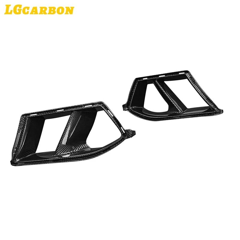LGcarbon For BMW M3 M4 G80 G82 G83 2021+ Carbon Fiber Fog lamp frame grill Front Bumper Air Vent Cover Tuyere Upgrade body kit