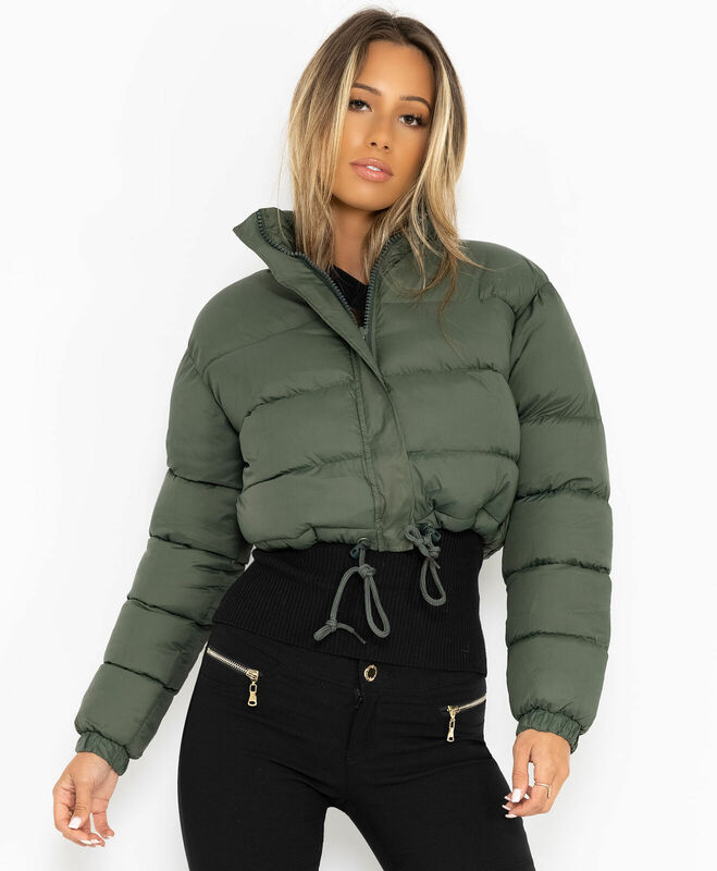 Solid Color Zipper Stand Collar Warm Cotton-Padded Clothes Winter Loose Light Weight Women Coat Fashion Popular Style