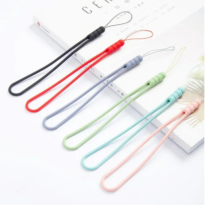 1PCartoon Phone Strap Silicone Soft Strap For iPhone Xiaomi Samsung Universal Cute Phone Anti-Lost Long Rope Pendant Accessories