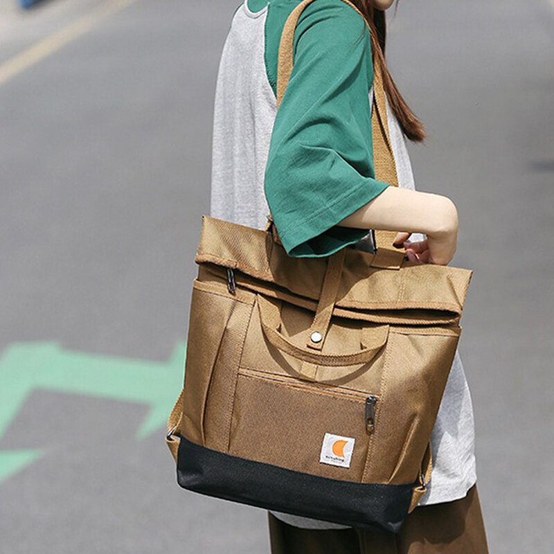 Водостойкий воск Оксфордский походный рюкзак, уличная дорожная сумка, противокражный компьютерный рюкзак, ретро свернутый рюкзак, сумка унисекс