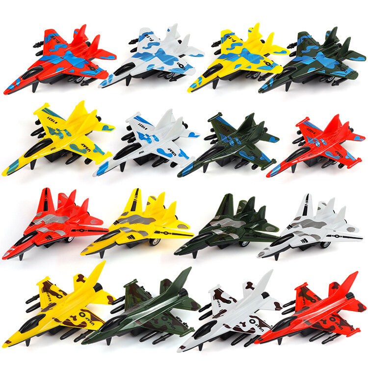 2Pcs auto giocattolo per bambini Camouflage modello militare modello da combattimento Mini aereo tirare indietro auto giocattolo Puzzle per bambini giocattoli regali per ragazzo