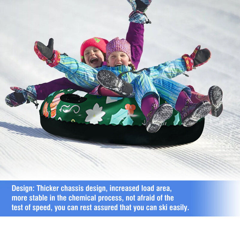 Anel inflável temático do esqui do Natal, anel do esqui do PVC, produtos aquáticos, elasticidade alta e resistência fria