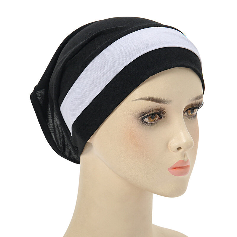 2Pcs/Set Muslim Underscarf Women Hijabs Turban Scarf  Head Wrap Bonnet
