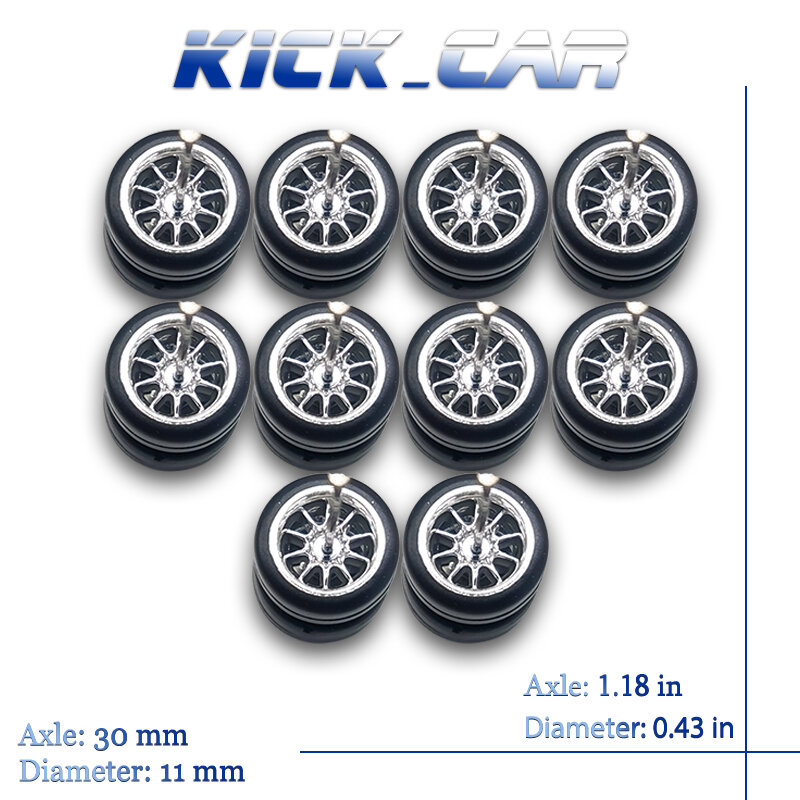 KicarMod 1/64, детали для игрушек на колесах, гальванизированные цвета от CE28 TE37 Advan для Hot Wheels Hobby, модифицированные детали, 5 шт/упаковка