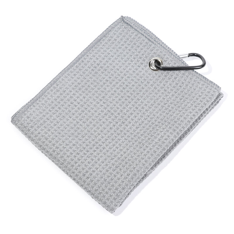 30*50cm High Water Absorption Microfiber Cleans Clubs With Carabiner Hook Golf Towel Cleaning Towels