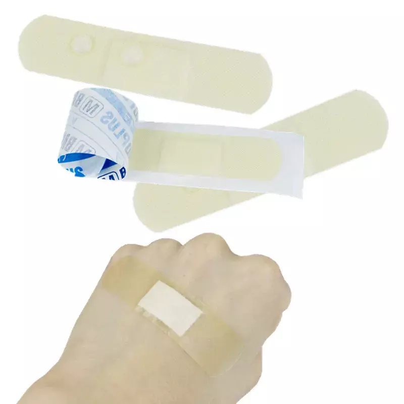 Respirável First Aid Dressing Tape, Band Aid, ataduras adesivas, remendo impermeável, emergência Woundplast emplastros, 50pcs por conjunto