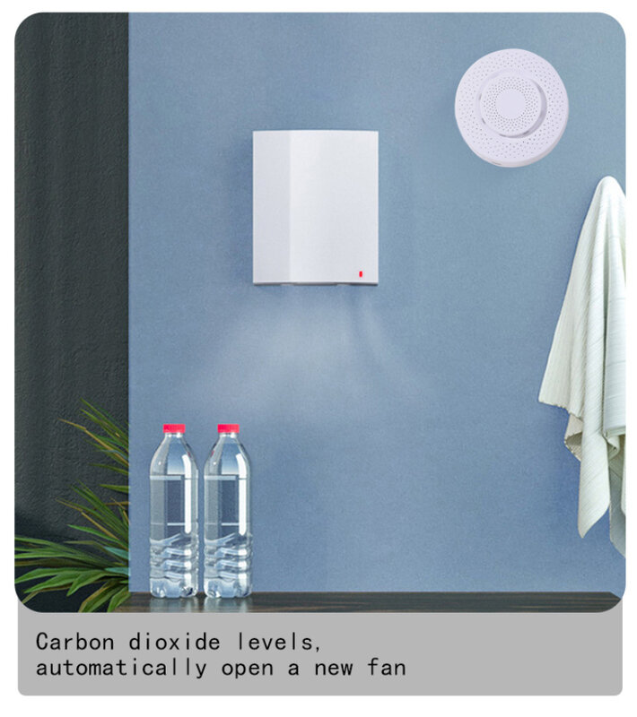 زيجبي تويا 3.0 مراقبة جودة الهواء مدبرة الهواء 5 في 1 الفورمالديهايد VOC Co2 درجة الحرارة الرطوبة كاشف حساس المنزل الذكي