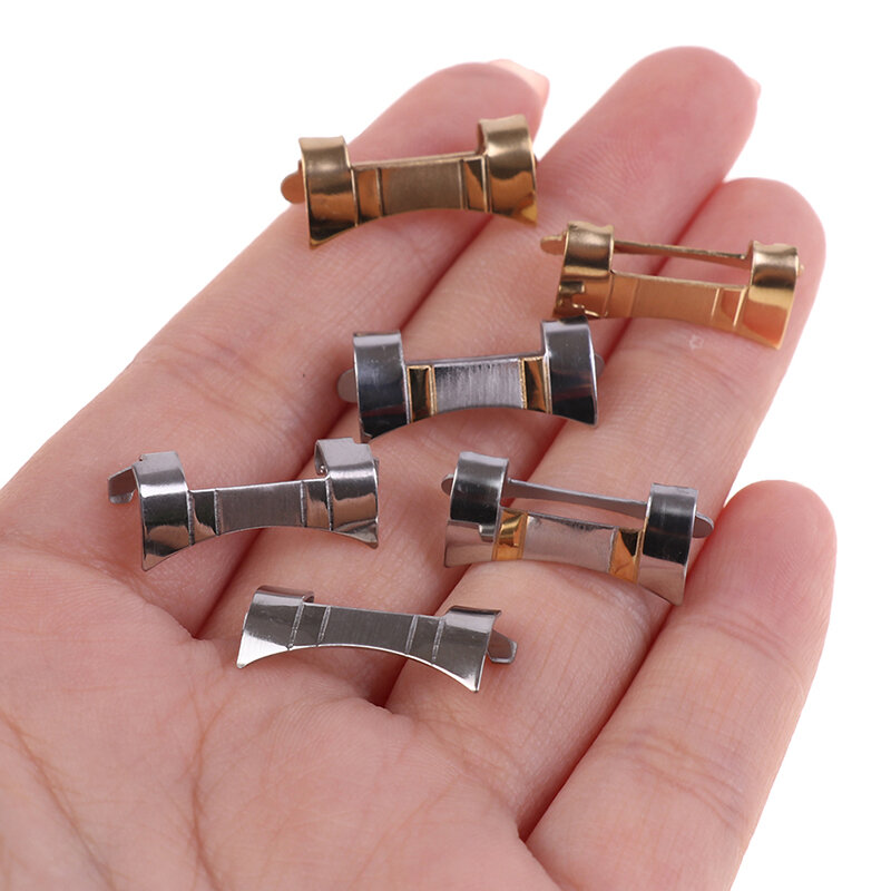 2 pezzi cinturino per orologio in acciaio inossidabile collegamento con cinturino curvo cinturino per orologio da polso sostituire gli strumenti di riparazione 19MM/20MM/21MM/22MM/23MM/24MM
