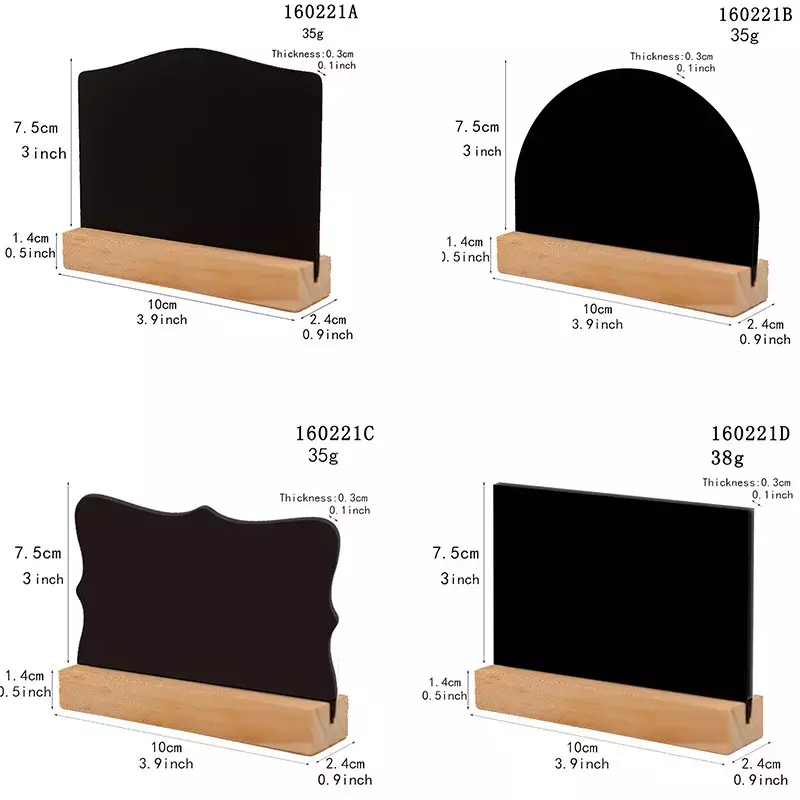 Writing Board Frame Signs Mini Blackboard Double-sided Easel Stand Wedding Base Desktop Slate