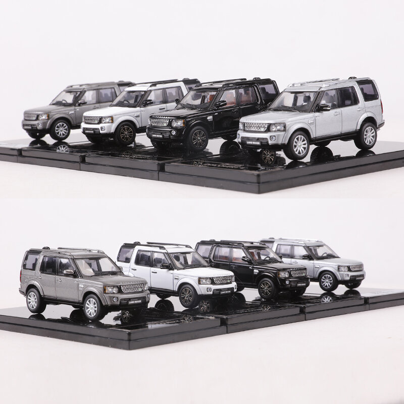 Modelo de coche de aleación GCD 1:64 DISCOVERY 4, negro/Blanco/gris/plateado
