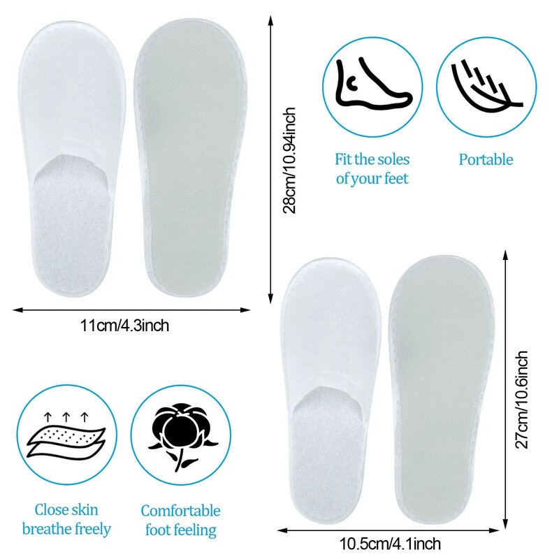 Disposable Slippers Hotel Travel Slipper Sanitary Party Home Guest Use Men Women Unisex Closed Toe Shoes Salon Homestay