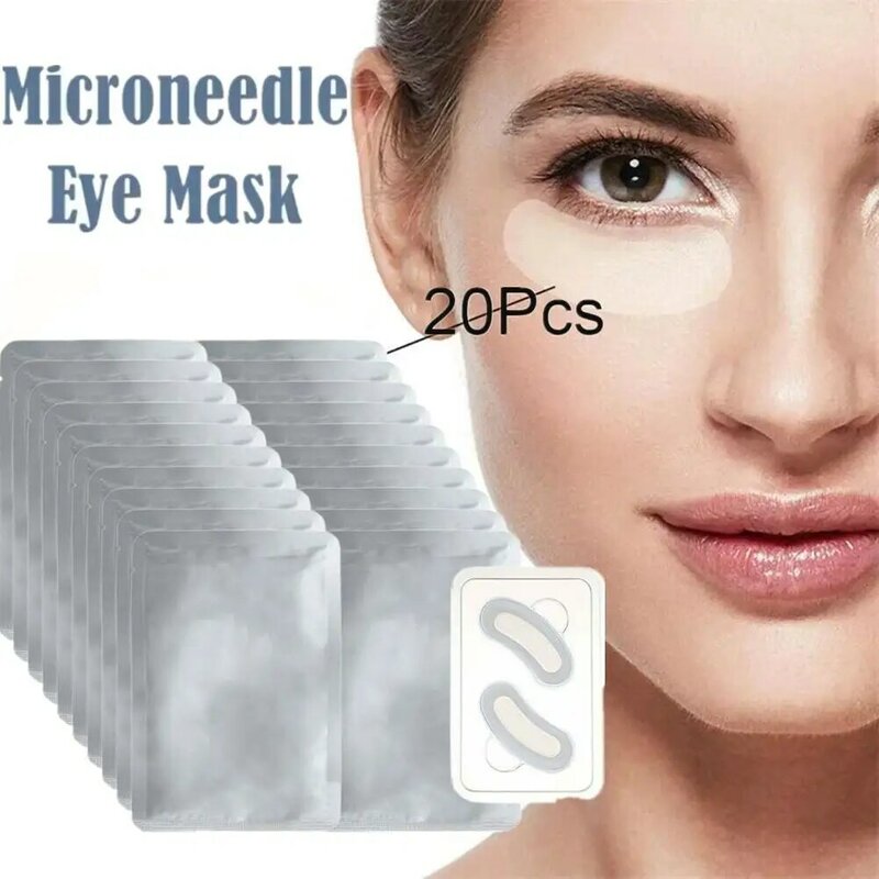 20/10/5pairs Micro-needle Eye Patches Anti-Puffiness Hyaluronic Acid Under Eye Skin Firming Paste Remove Dark Circle Skin Care