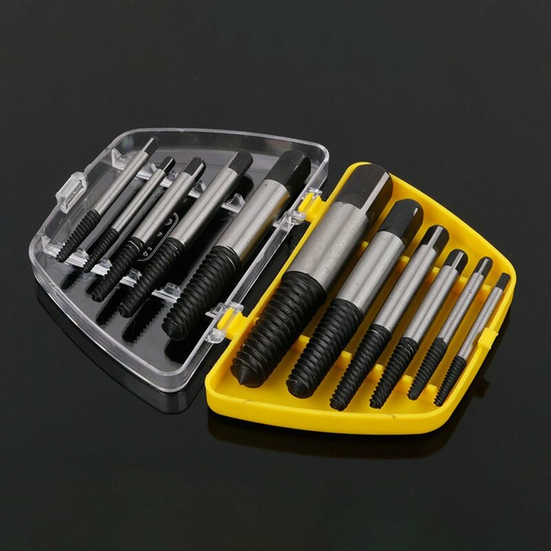 Damaged Broken Screw Remover Extractor Drill Bits 5Pc Steel Durable Easy Out Remover Center Drill Damaged Bolts Remover Tool Set