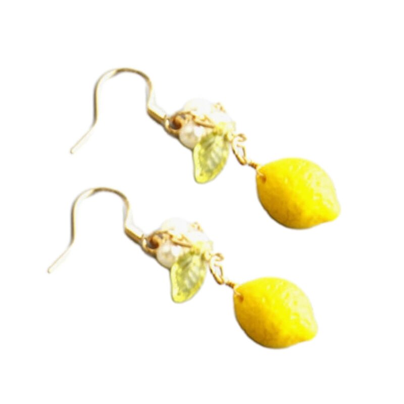 Boucles d'oreilles élégantes en forme d'agrumes, ornement personnalisé, pendentif d'oreille, bijoux à breloques 634D