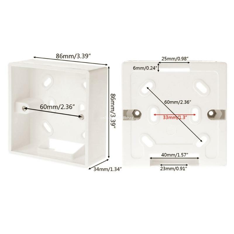Antiflaming Power Box PVC Material 3.3cm Depth Bottom Box Wall Mounted Junction Dropship