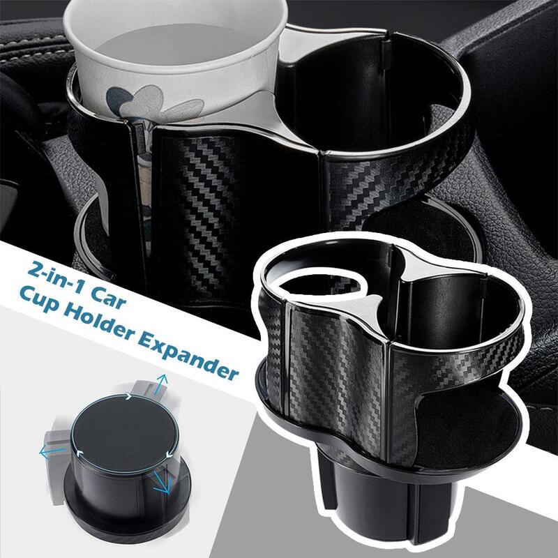 Carro Cup Holder Expander, Cupholder Adapter, Expansível Organizer, Armazenamento Multifuncional, Acessórios Interior, C, C8D2, 2 em 1