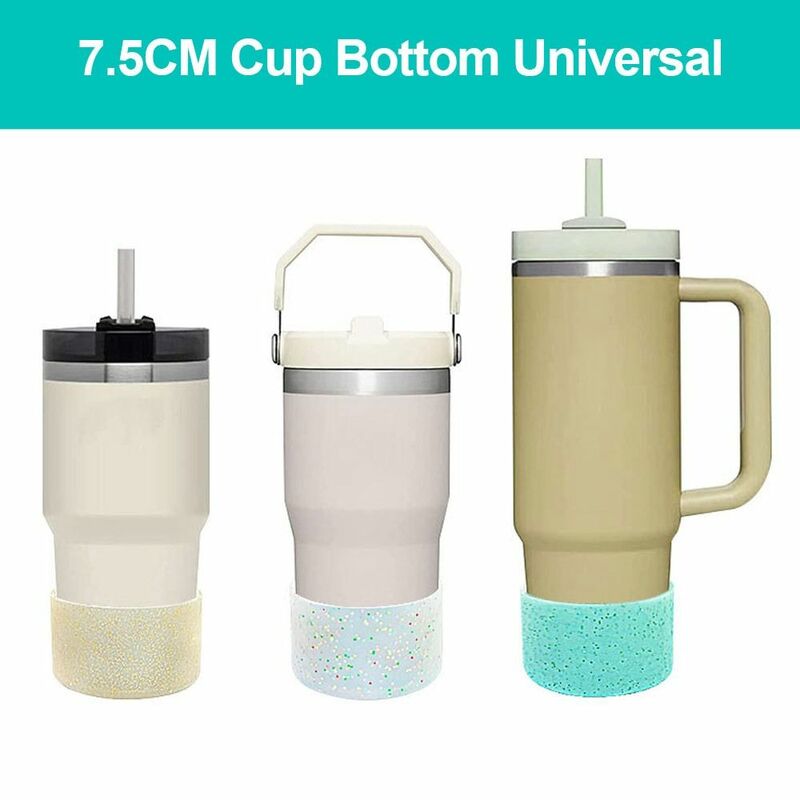 Anti-Slip Water Bottle Boot Replacement Silicone Bling Water Bottle Sleeve Glitter Protective Cup Boot