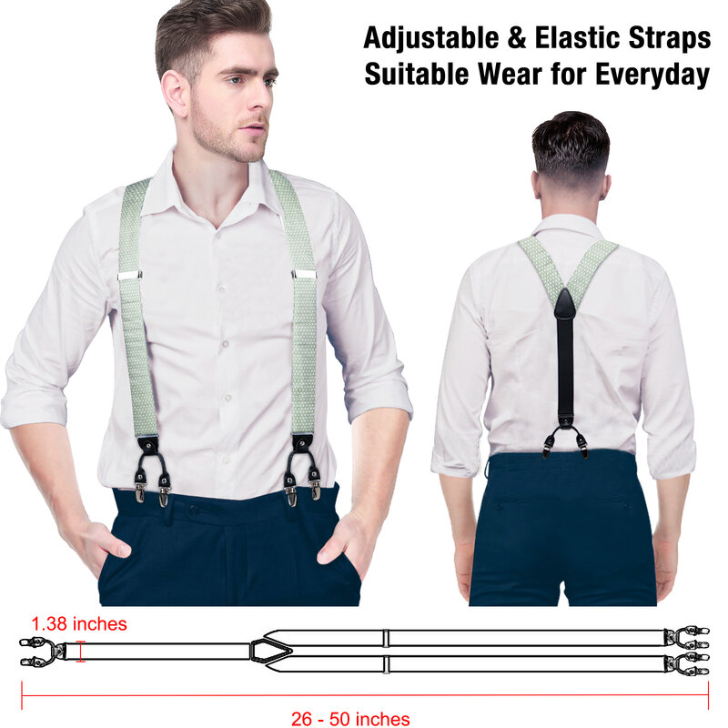 Verstelbare Mannen Elastische Bretels Bretels Voor Man Shirt Decor 100% Zijden Stropdas Bowtie Pocket Plein Man Cuffins Set 3.5cm Breed