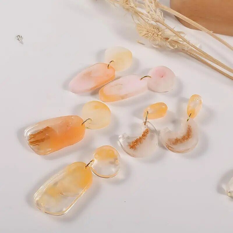 Diy Crystal Epoxy Resin Irregular Earrings Pendant Silicone Mold Geometry Necklace Keychain Pendant Mold DIY Resin Casting Mold