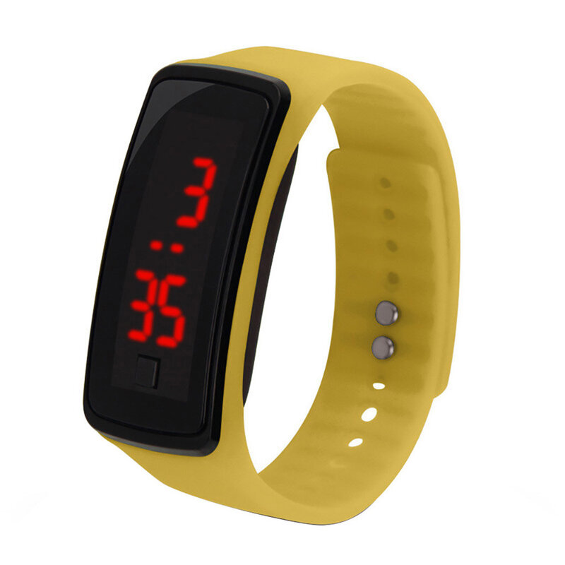 Gelang pintar olahraga kebugaran pria wanita, gelang pintar LED generasi kedua jam tangan elektronik silikon olahraga pelajar