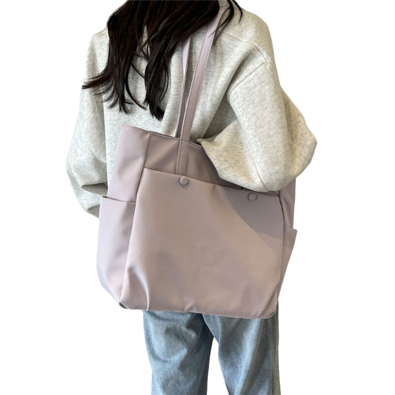 Bolso de hombro a prueba de salpicaduras para niña y mujer, bolsa de compras de gran capacidad para libros escolares, bolsas de viaje, novedad de 2024