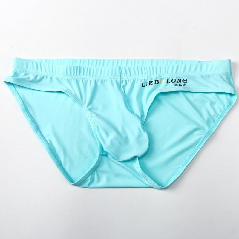Sexy Men Cock Sheath Briefs Thin Skin-friendly Comfortable Panties Low Waist Underwear Bikini Letter Printed Underpants
