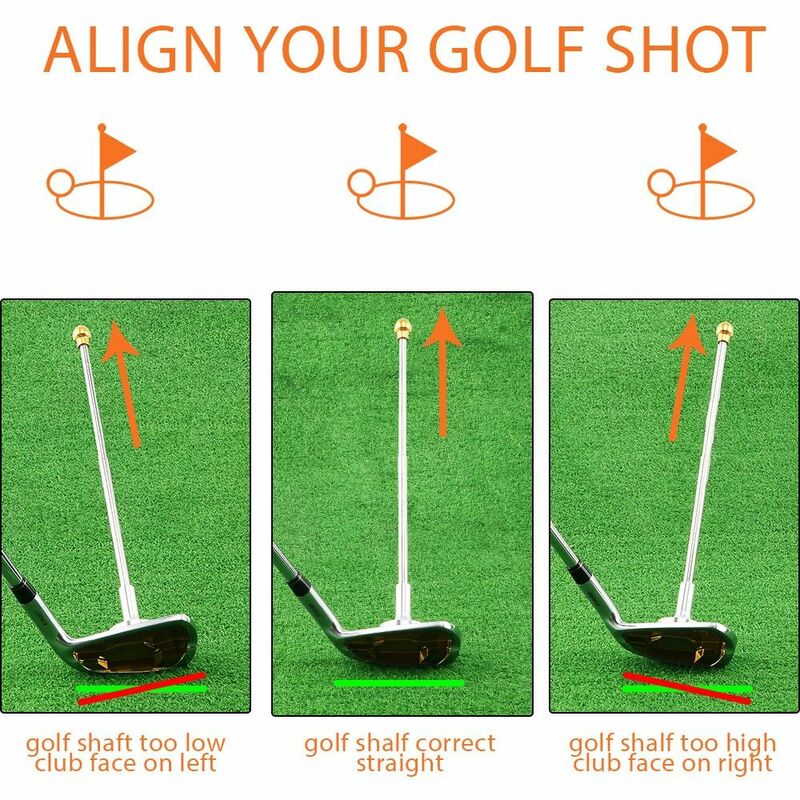 Bastoncini per l'allineamento del Golf, accessori per ausili per l'allenamento aiutano a visualizzare e allineare la tua pallina da Golf
