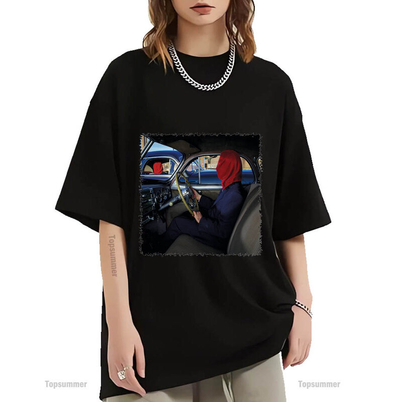 Mulheres e homens The Mars Volta Tour T-Shirt, França the Mute Album T-Shirt, Streetwear Hip Hop, Camisetas Pretas, Tops de Algodão