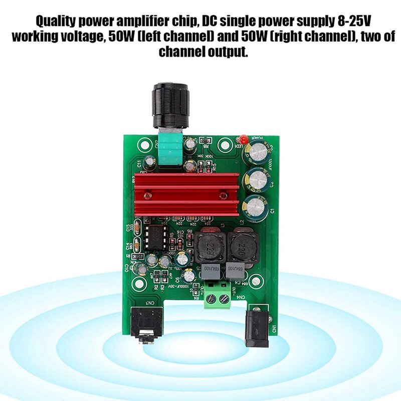 Placa amplificadora de potencia, módulo amplificador de Subwoofer Mono TPA3116 de alta sensibilidad con NE5532 OPAMP