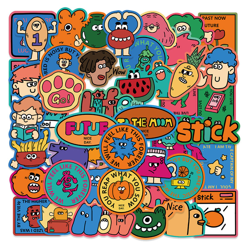 10/30/50Pcs Cartoon impermeabile Graffiti Sticker decorativo bagaglio tazza Laptop Phone Skateboard chitarra Scrapbook adesivi per bambini