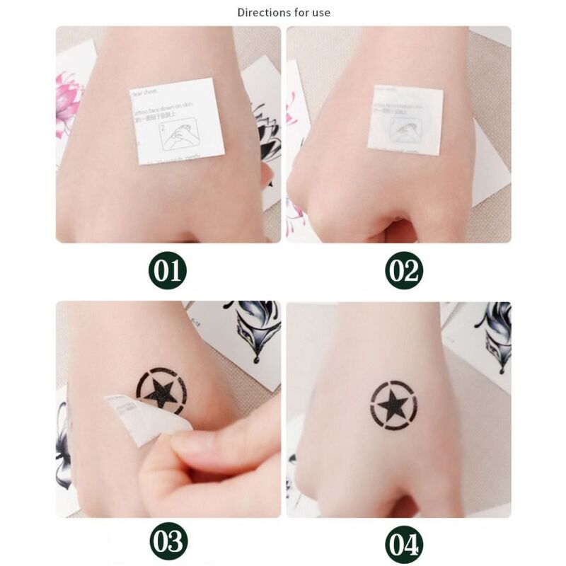 10 Sheets/Set Face Patch Halloween Temporary Tattoos Waterproof Lifelike Tattoo Stickers Spider Scar Scar Spider Design DIY