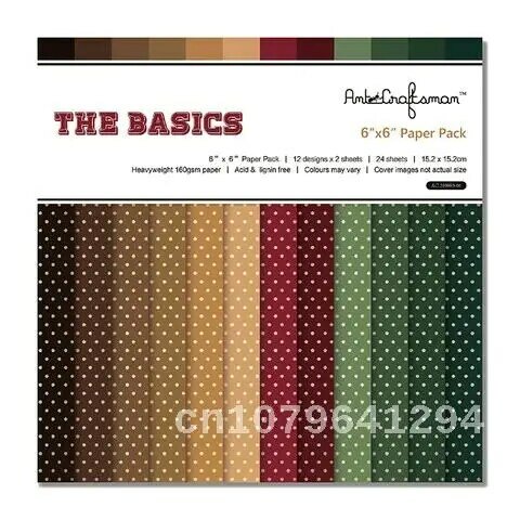Craft paper pack 6"X6" - 24 sheets: The fundamentals of flower patterned paper for Scrapbooking - Handmade Background pad