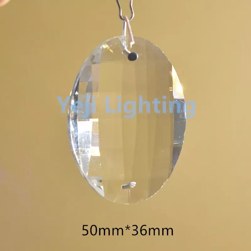 Crystal Chandelier Lamp, cristal, quadrado, forma oval, forma para vela LED, luz pendente, acessórios decorativos do casamento