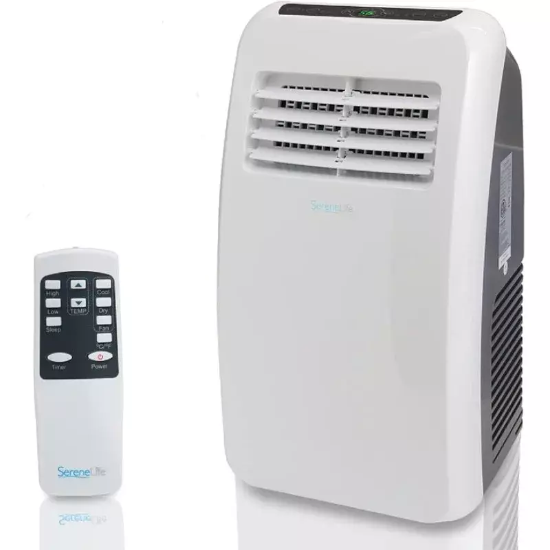 Serenelife Slpac8 Slpac 3-In-1 Draagbare Airconditioner Met Ingebouwde Ontvochtigingsfunctie, Ventilatormodus, Uitlaatset Voor Raambevestiging