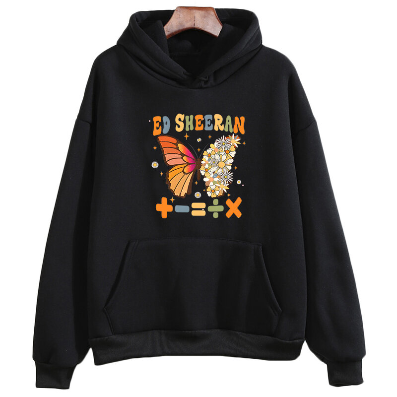 Ed Sheeran 2023 Tour Sweatshirts Frauen ästhetische Hoodies Winter Fleece Sudadera mit Taschen kleidung übergroßen O-Neck Pullover