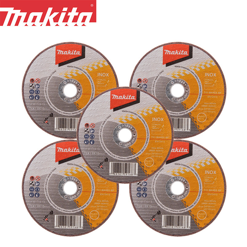 Режущий шлифовальный круг Makita DMC300, лезвие 76*1,0*10 мм, бытовой маленький режущий диск, 5 шт.