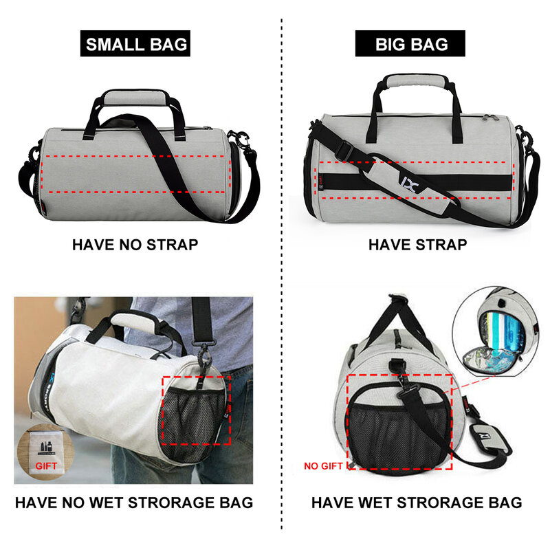 IX Men Women Fitness Training Dry Wet Gym Bags Waterproof Travel Shoulder Bag Outdoor sac de sport Handbag 40L Large Capacity