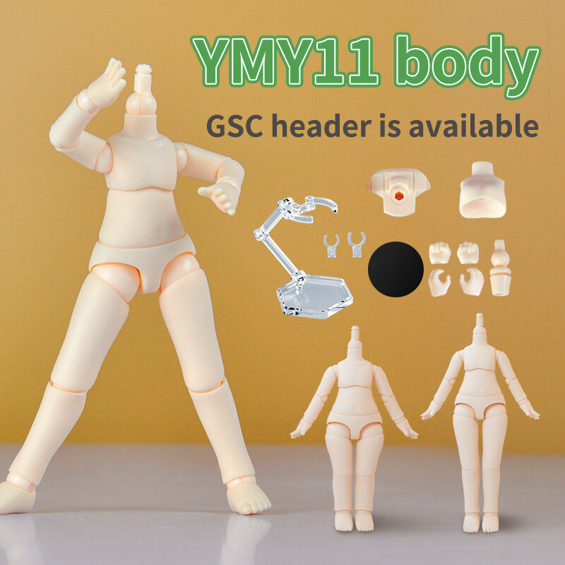YmY-cuerpo de muñeca Ob11 para Gsc Head 1/12 bjd Obitsu 11, articulación de mano, nendoroid, accesorios de juguetes, puede reemplazar