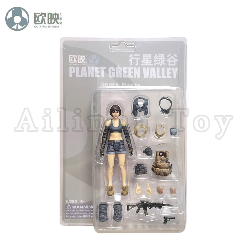 Ou Ying Studio 1/18 Planet Green Valley PGV 3.75 inci tokoh aksi EFSA pasukan keamanan dan figur perempuan Anime Gratis pengiriman