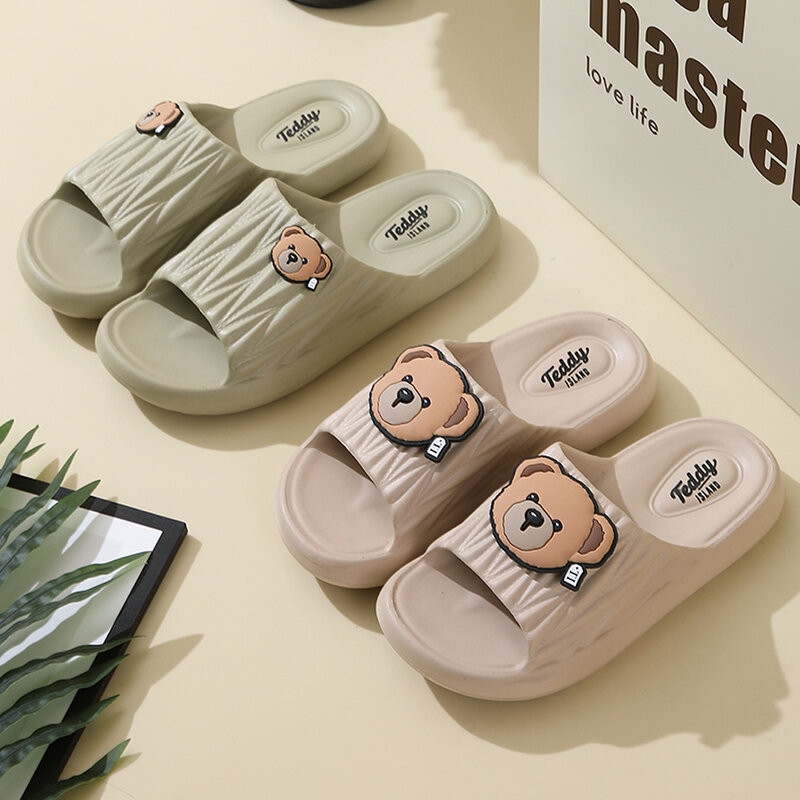 Unisex House Shoes Non-Slip thick Soft Platform Slide Sandals for Women Men Indoor Outdoor Shower Bathroom Slipper for Adult
