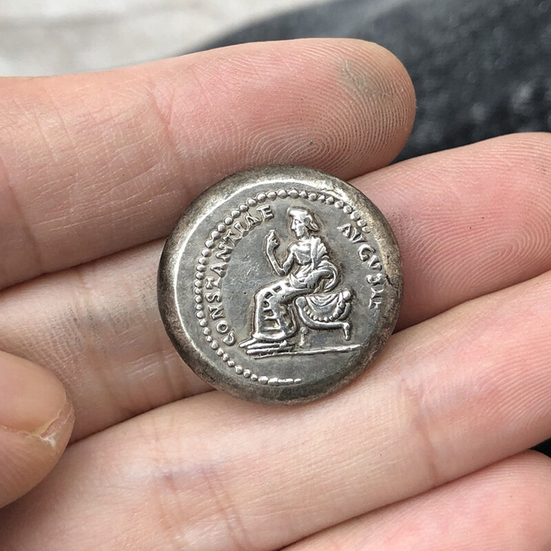 럭셔리 골동품 역사적인 로마 왕 재미있는 3D 노벨티 아트 동전, 행운을 위한 기념 동전 포켓, 재미있는 동전 및 선물 가방