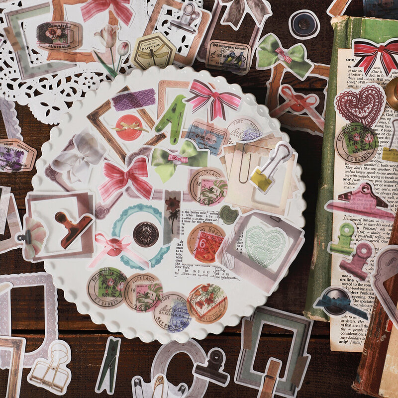 8 confezioni/lotto museo delle piccole cose serie retro decorazione creativa adesivo washi per mascheratura di carta fai da te