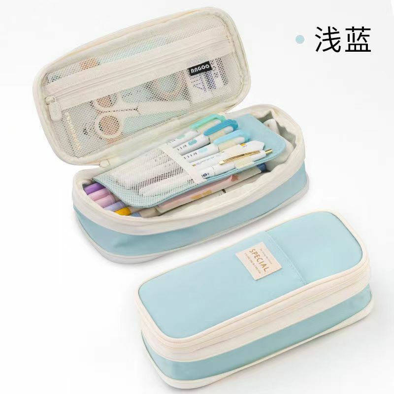 Purple Pencil Cases Pencil Bags Large Capacity Pouch Holder Box for Girls Office Student Stationery Organizer School Supplies