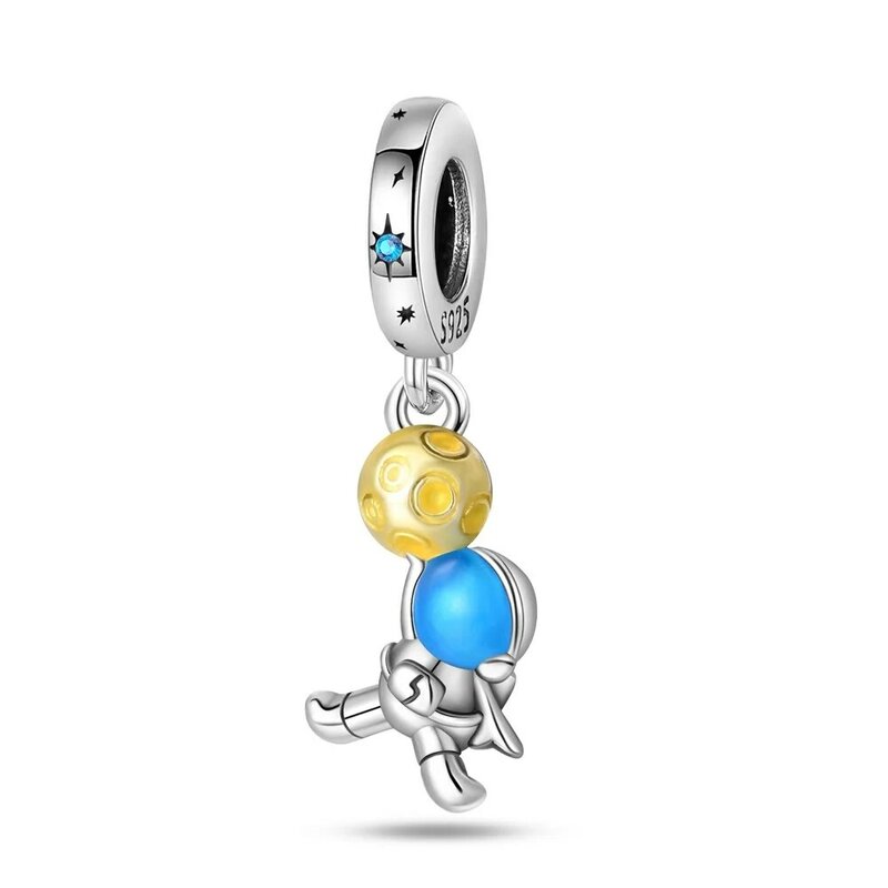 Astronome-Bracelet Pandora en argent regardé 925 pour femme, pendentif tour lunaire, accessoires de fête, tendance