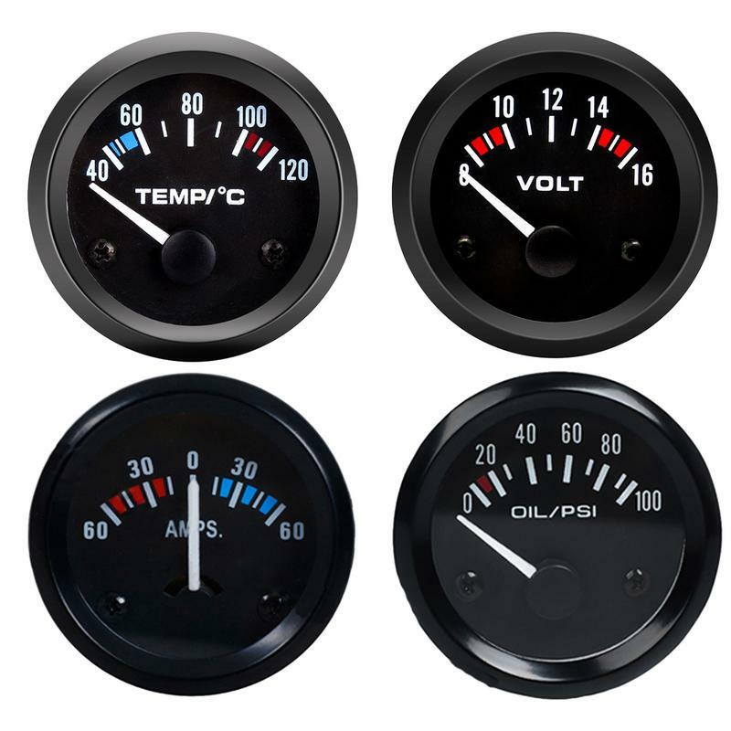 Voltmeter Digital pengukur suhu air Universal, meteran arus voltase instrumen modifikasi mobil untuk Aksesori Mobil