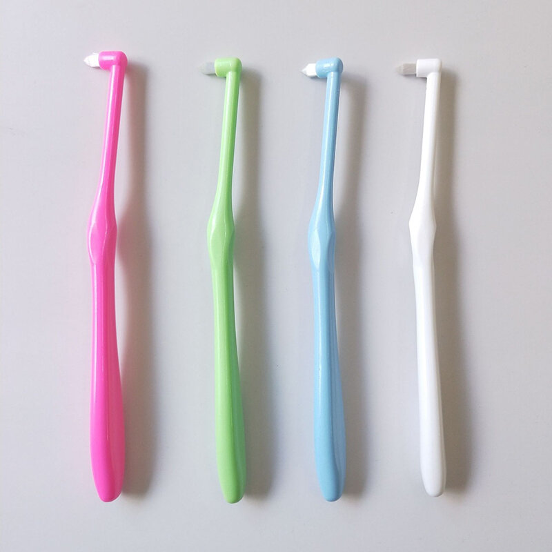Único Tuft Toothbrush ortodôntico, escova interdental, limpeza de dentes macios, cabelo pequeno cabeça, Single-Beam, Oral Care Tool