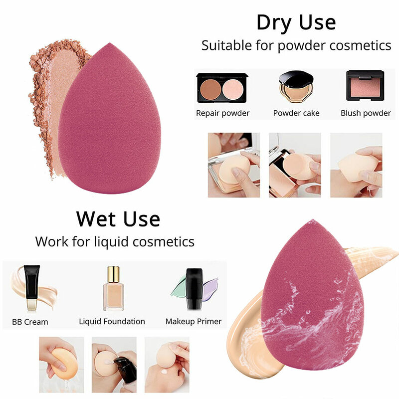 Maquiagem esponja liquidificador para mulheres, beleza ovo, sopro cosmético, esponjas de fundação macia, pó puff, acessórios de maquiagem, ferramentas, 4 pcs, 8pcs
