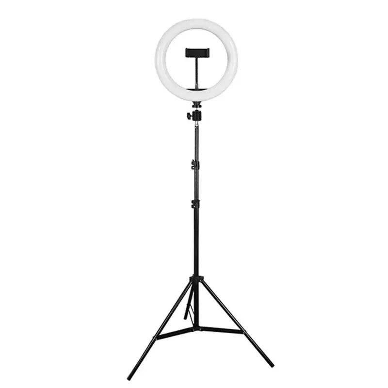 Grosir lampu 10 inci 26CM-1 RGB, Portabel lingkaran besar dengan dudukan ponsel lampu cincin pengisi Selfie